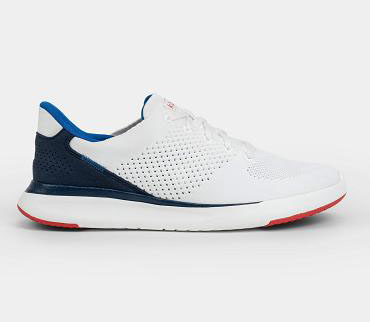 Kizik Lima Men's Shoes White/Blue | UK-I57