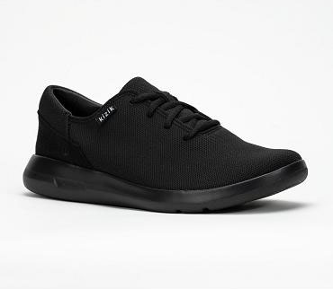 Kizik Madrid Eco Knit Men's Shoes Black | UK-F68