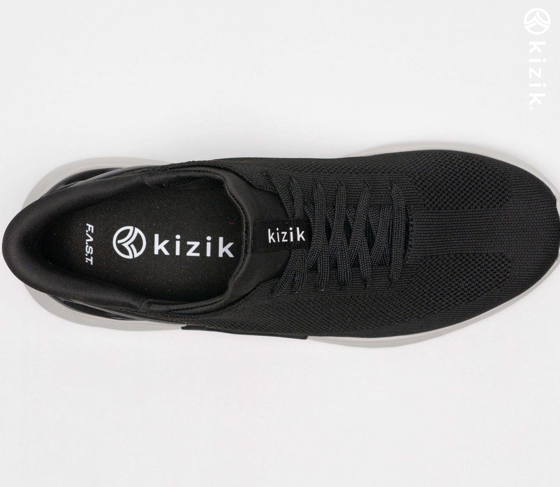 Kizik Cairo Men's Shoes Black | UK-X18