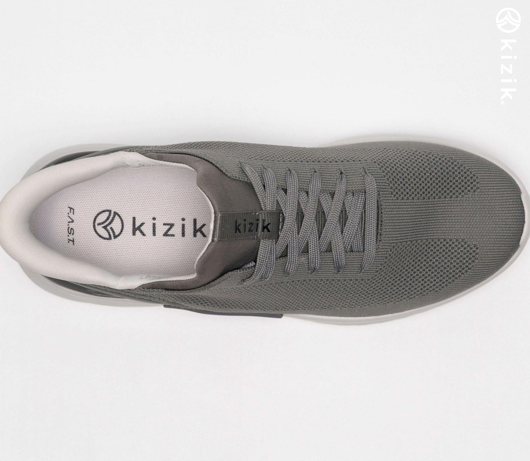 Kizik Cairo Men's Shoes Light Grey | UK-V20