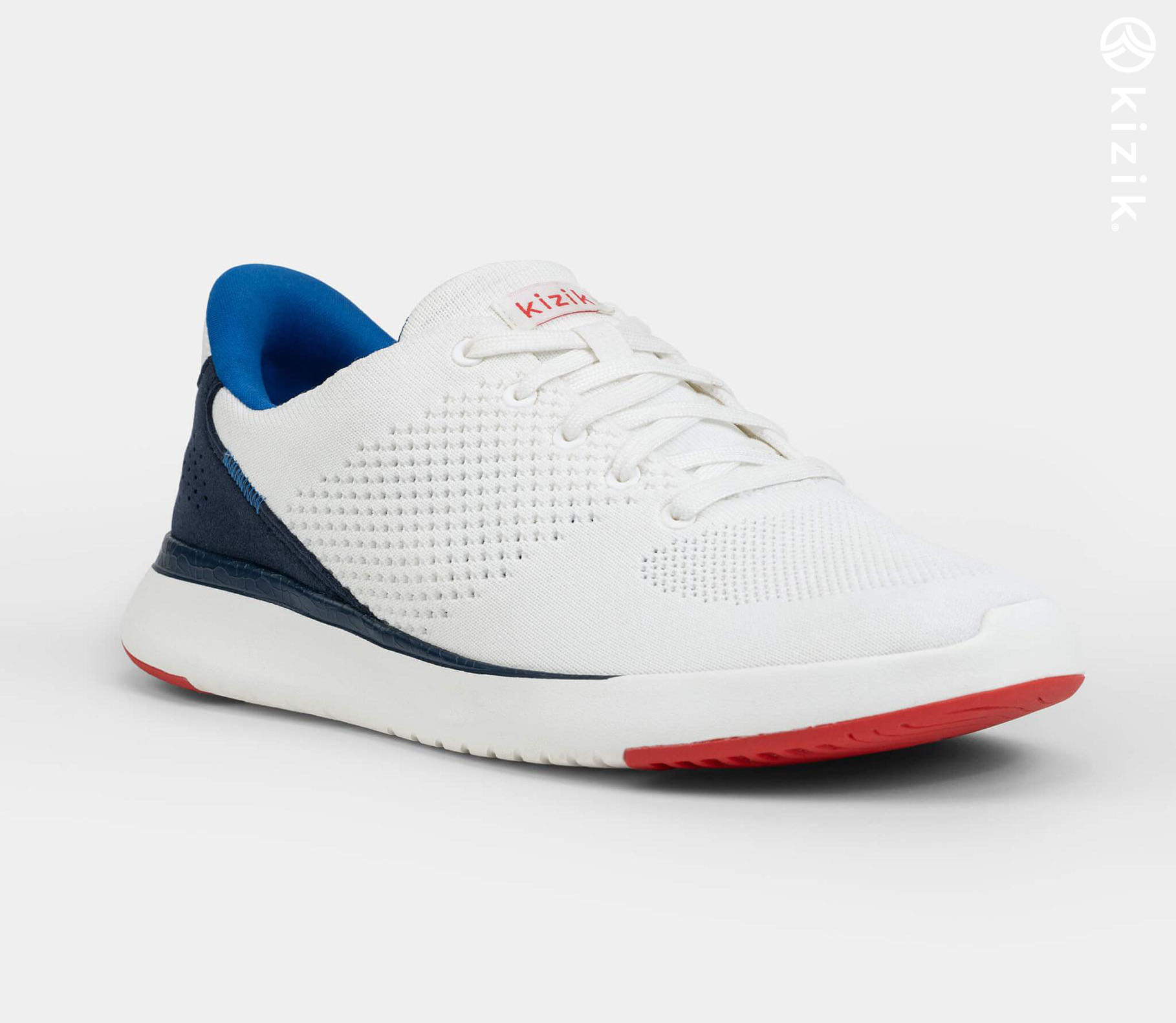 Kizik Lima Men's Shoes White/Blue | UK-I57