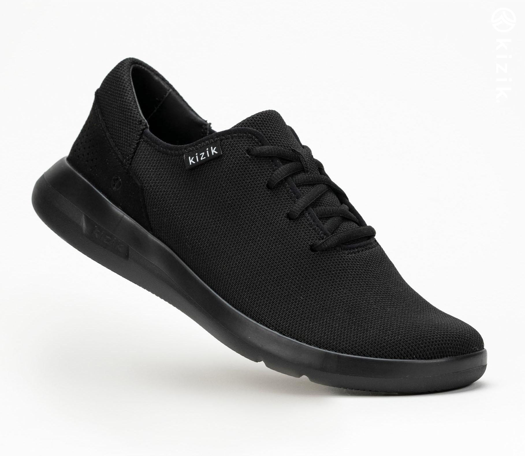 Kizik Madrid Eco Knit Men's Shoes Black | UK-F68