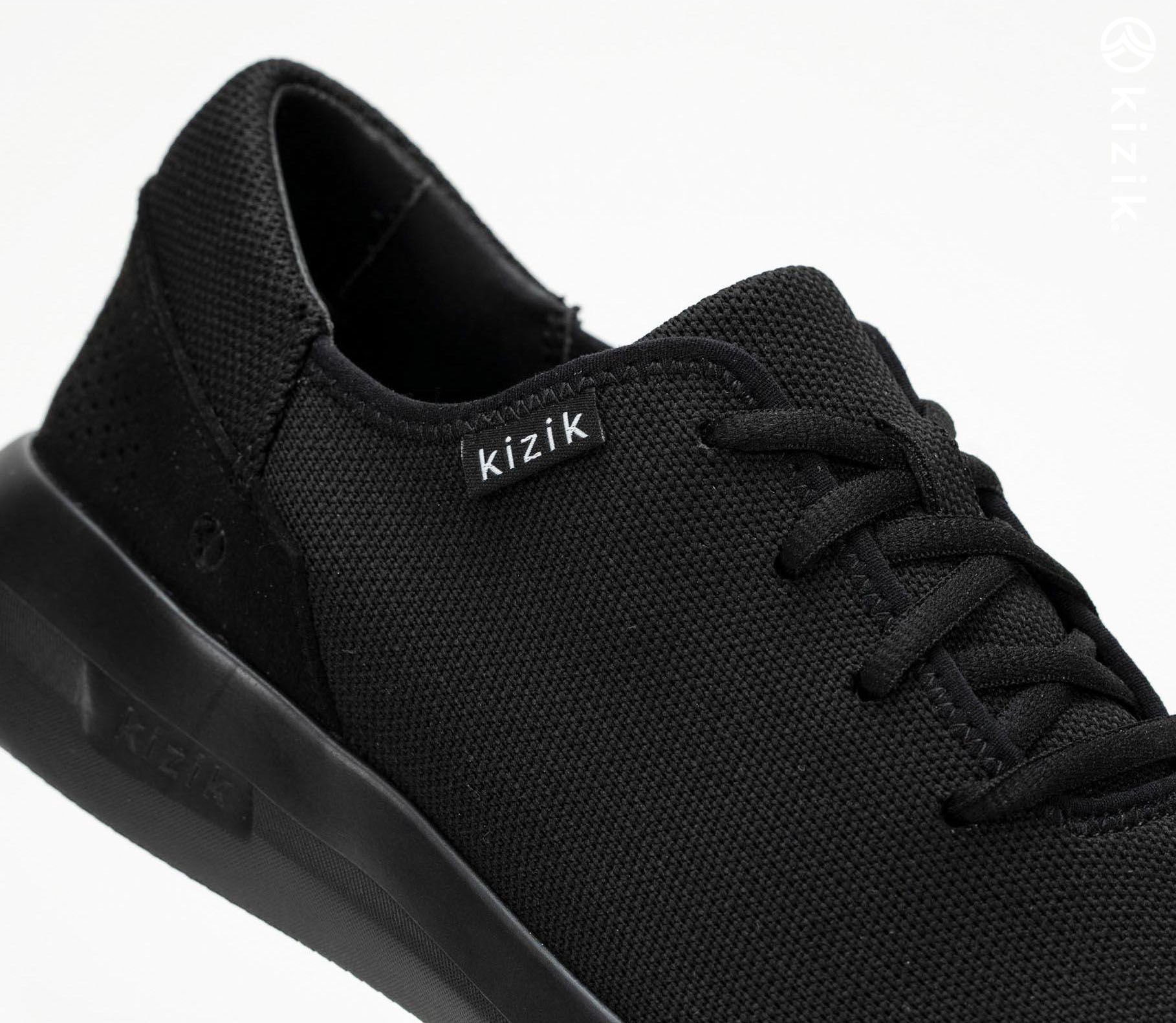 Kizik Madrid Eco Knit Men's Shoes Black | UK-F68