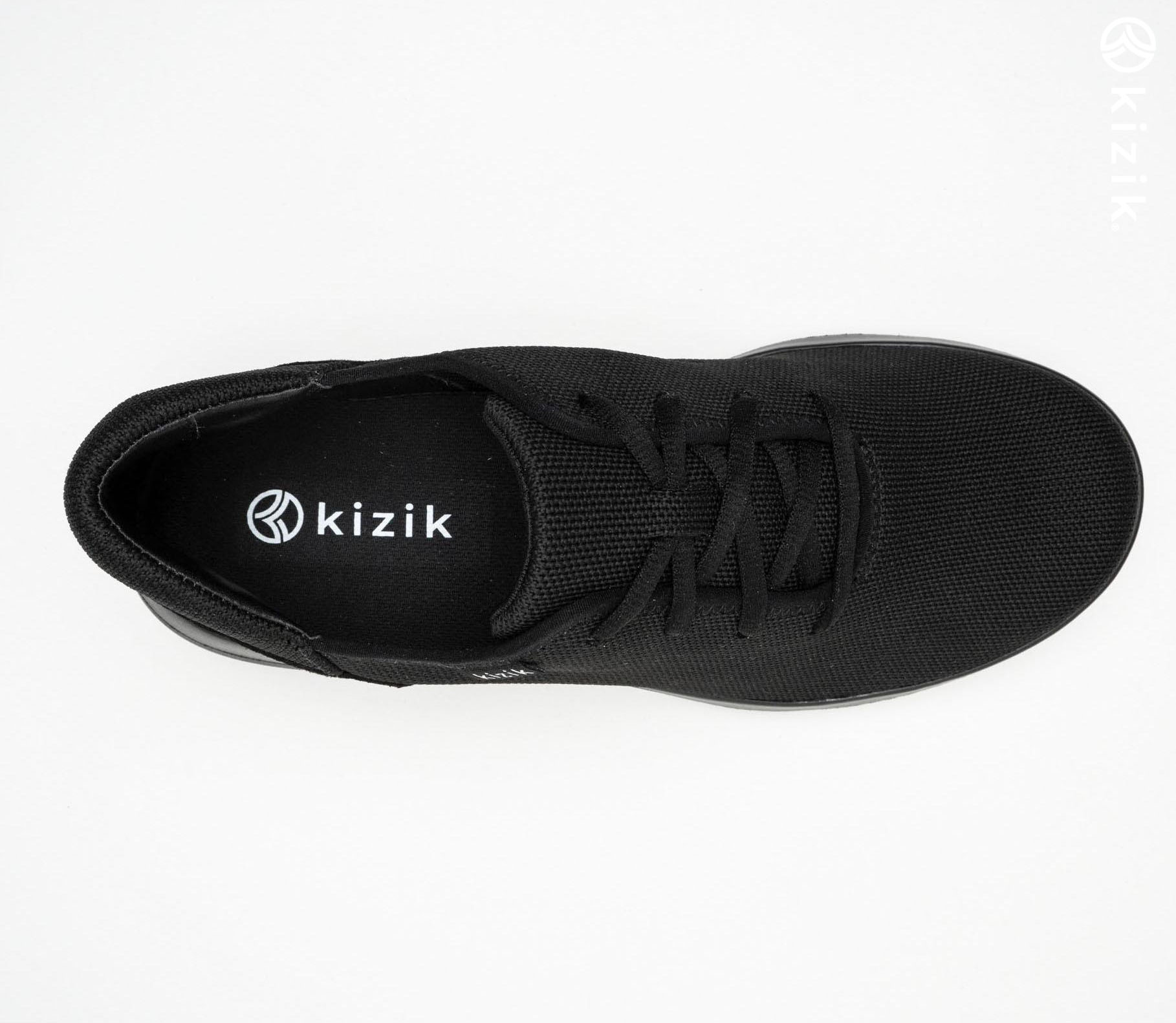 Kizik Madrid Eco Knit Men's Shoes Black | UK-F68