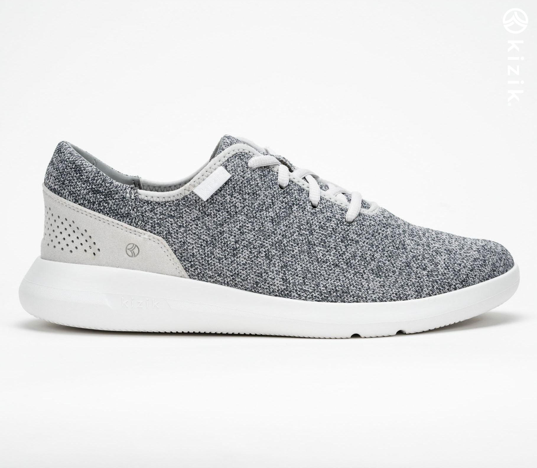 Kizik Madrid Eco Knit Men's Shoes Grey | UK-F15