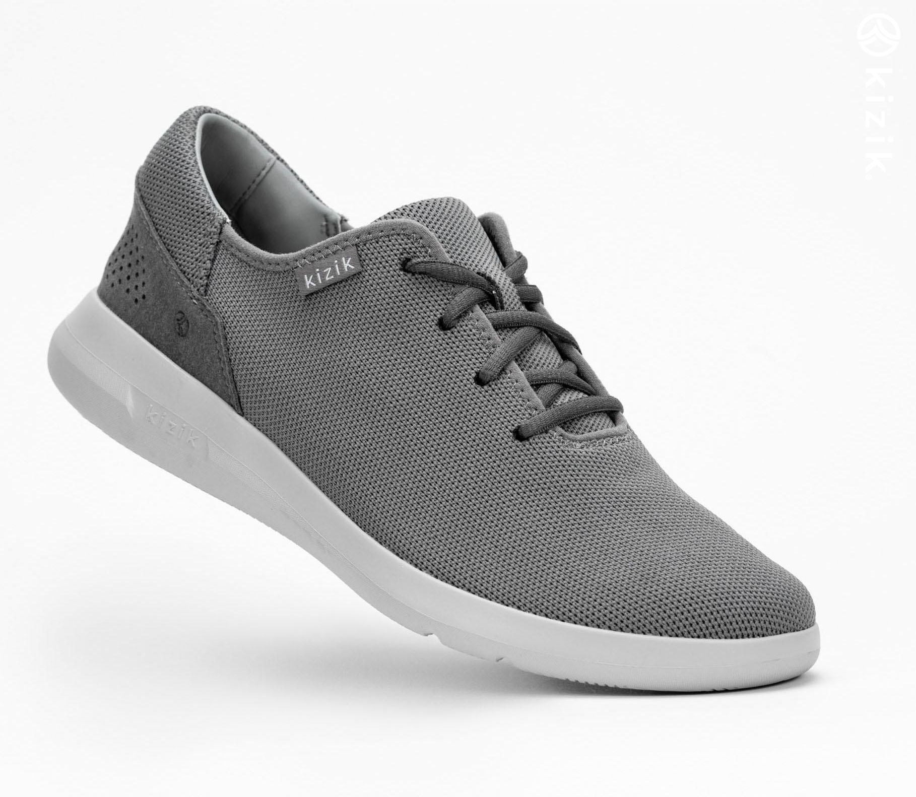 Kizik Madrid Eco Knit Men's Shoes Light Grey | UK-L17