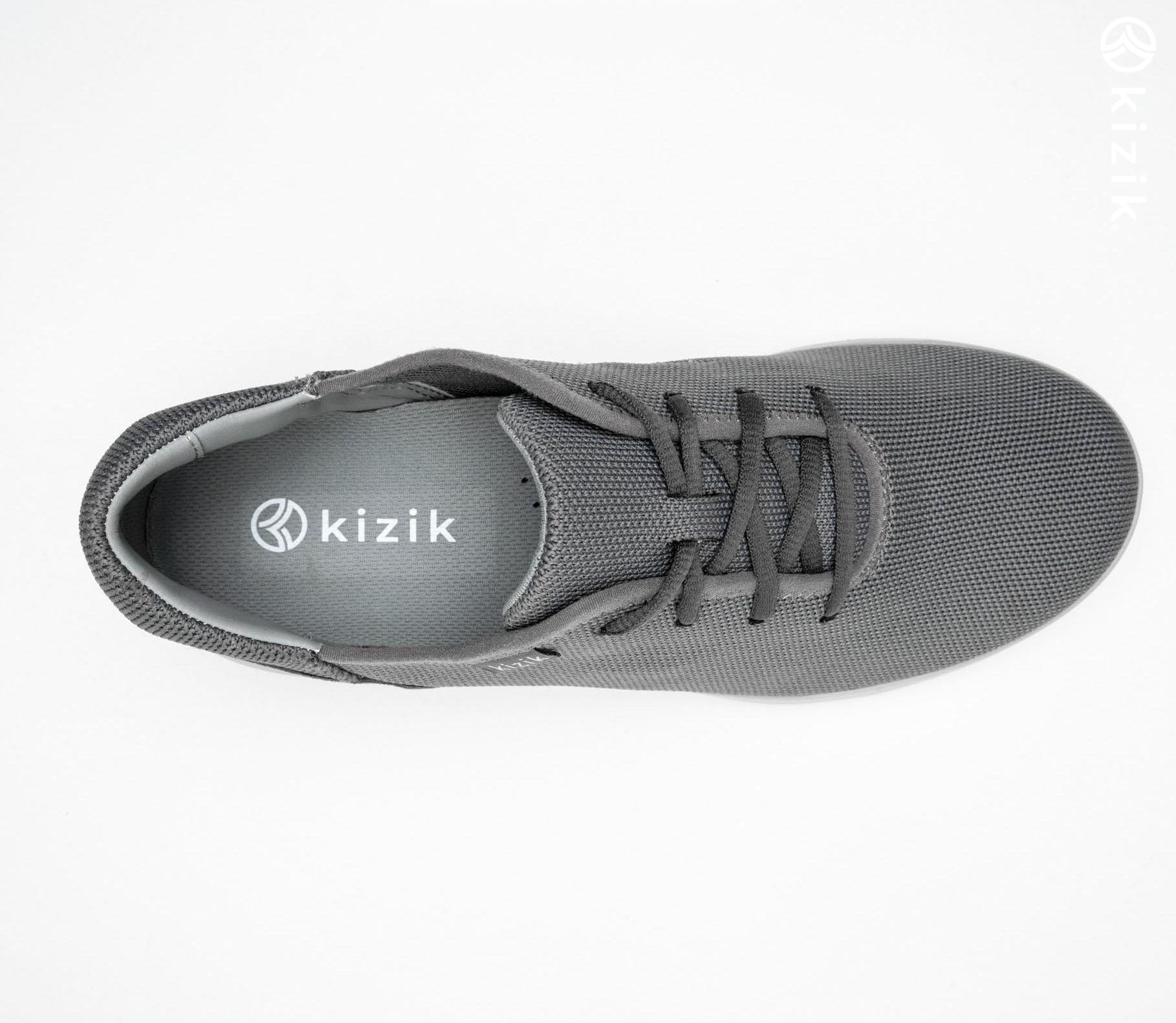 Kizik Madrid Eco Knit Men's Shoes Light Grey | UK-L17