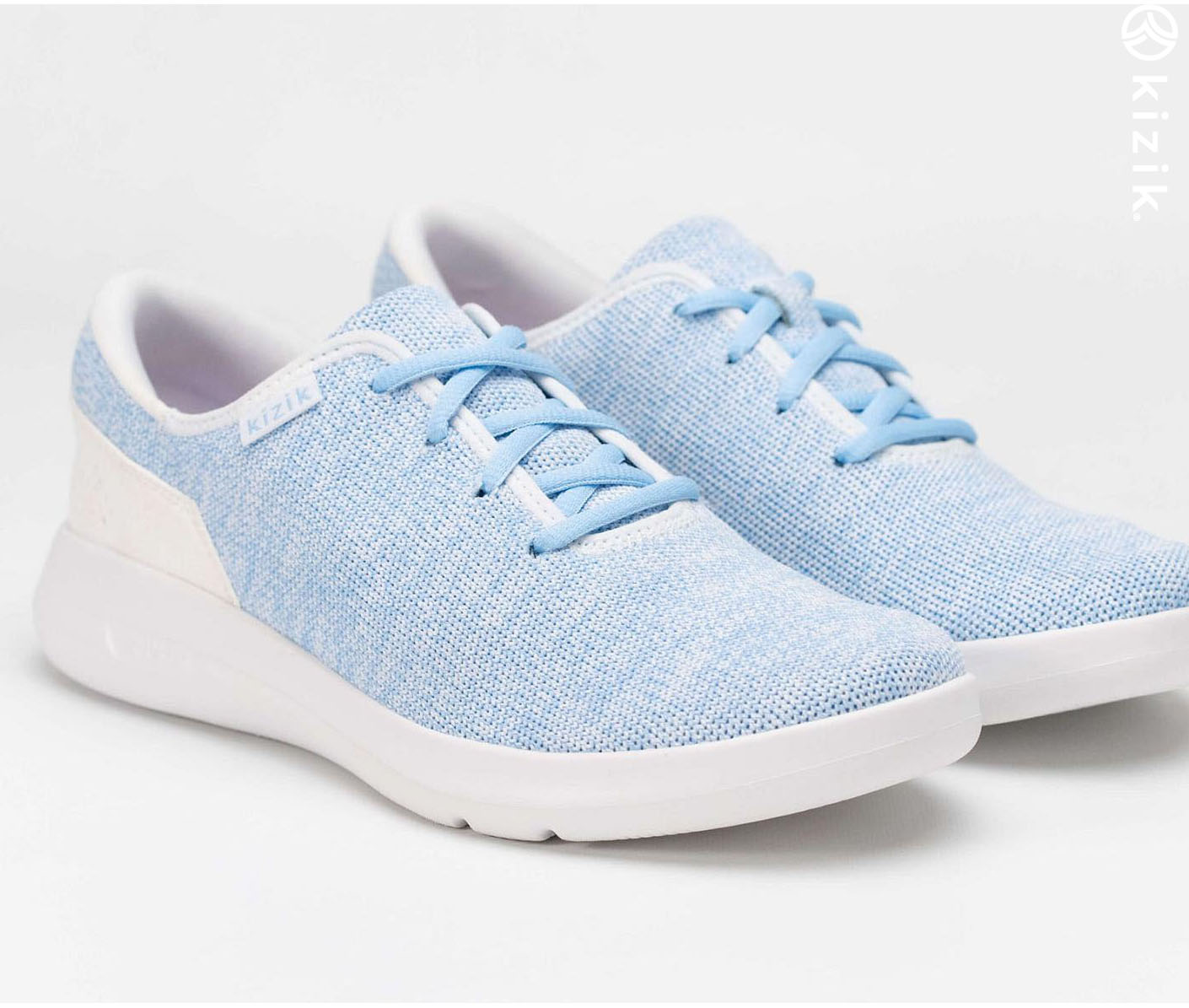 Kizik Madrid Eco Knit Women's Shoes Blue | UK-A40