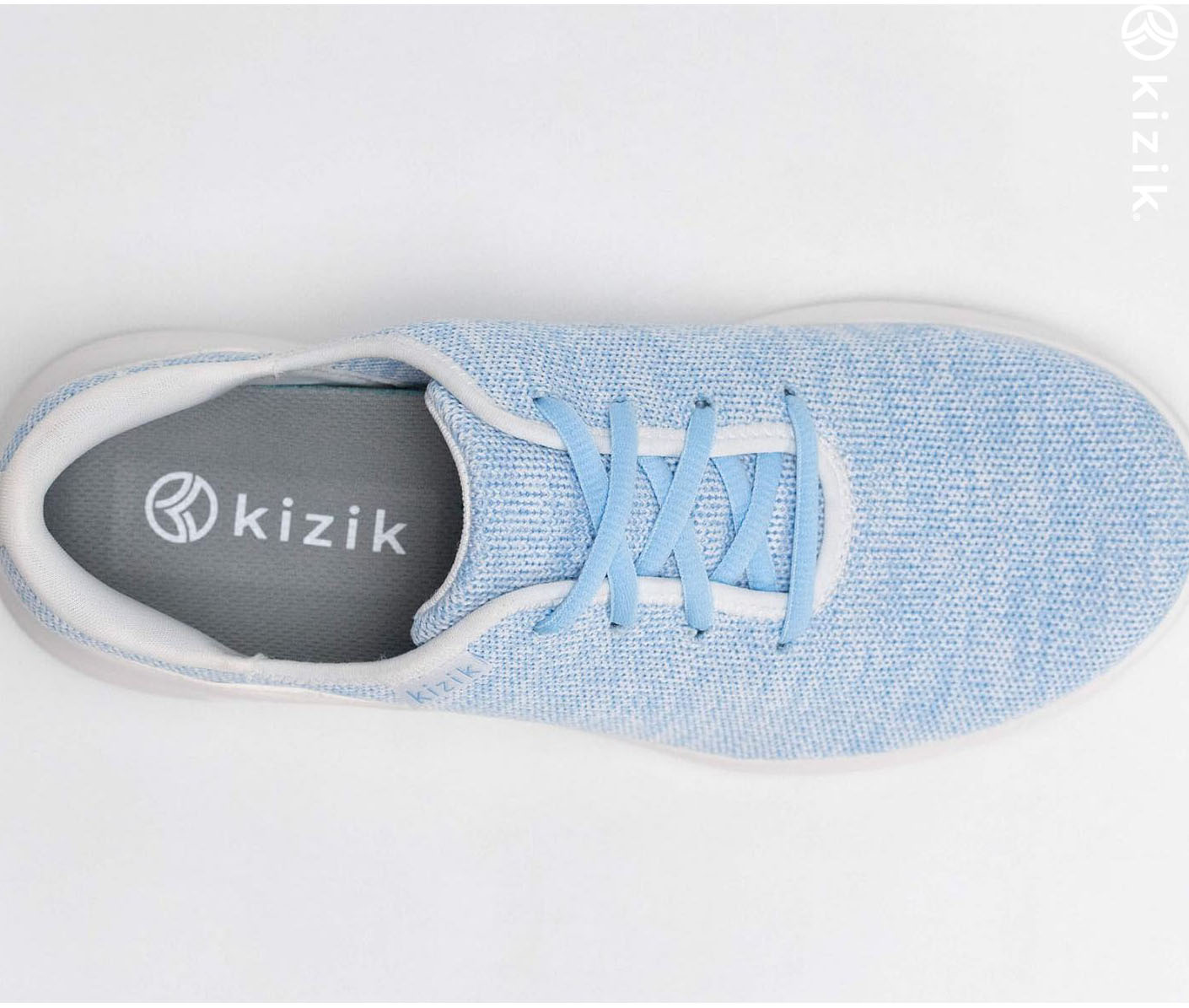 Kizik Madrid Eco Knit Women's Shoes Blue | UK-A40