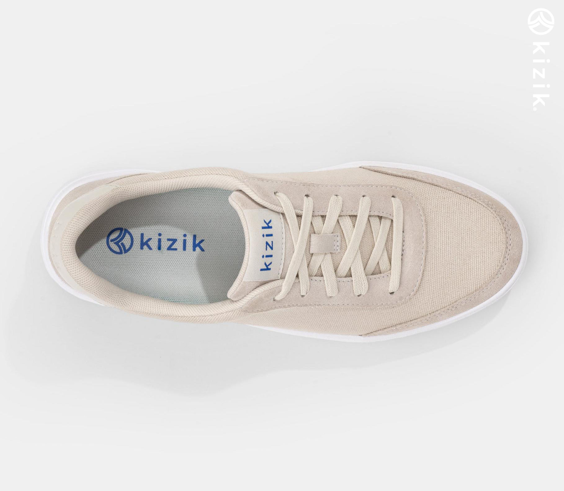 Kizik Prague Men's Shoes Beige | UK-F62