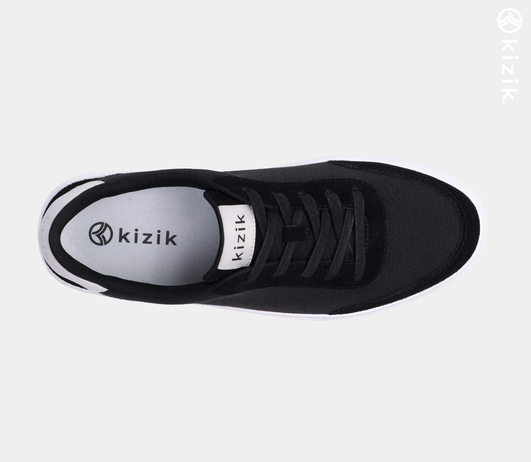 Kizik Prague Men's Shoes Black | UK-B21