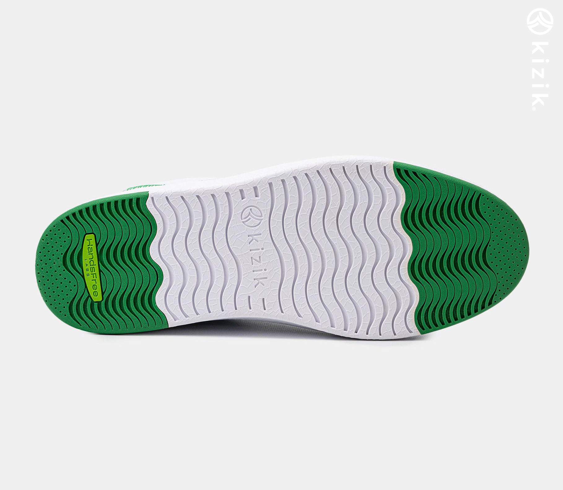 Kizik Vegas Men's Shoes White/Green | UK-D25