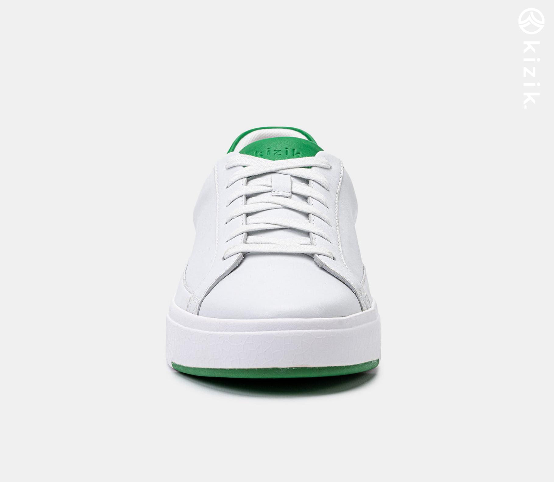 Kizik Vegas Men's Shoes White/Green | UK-D25